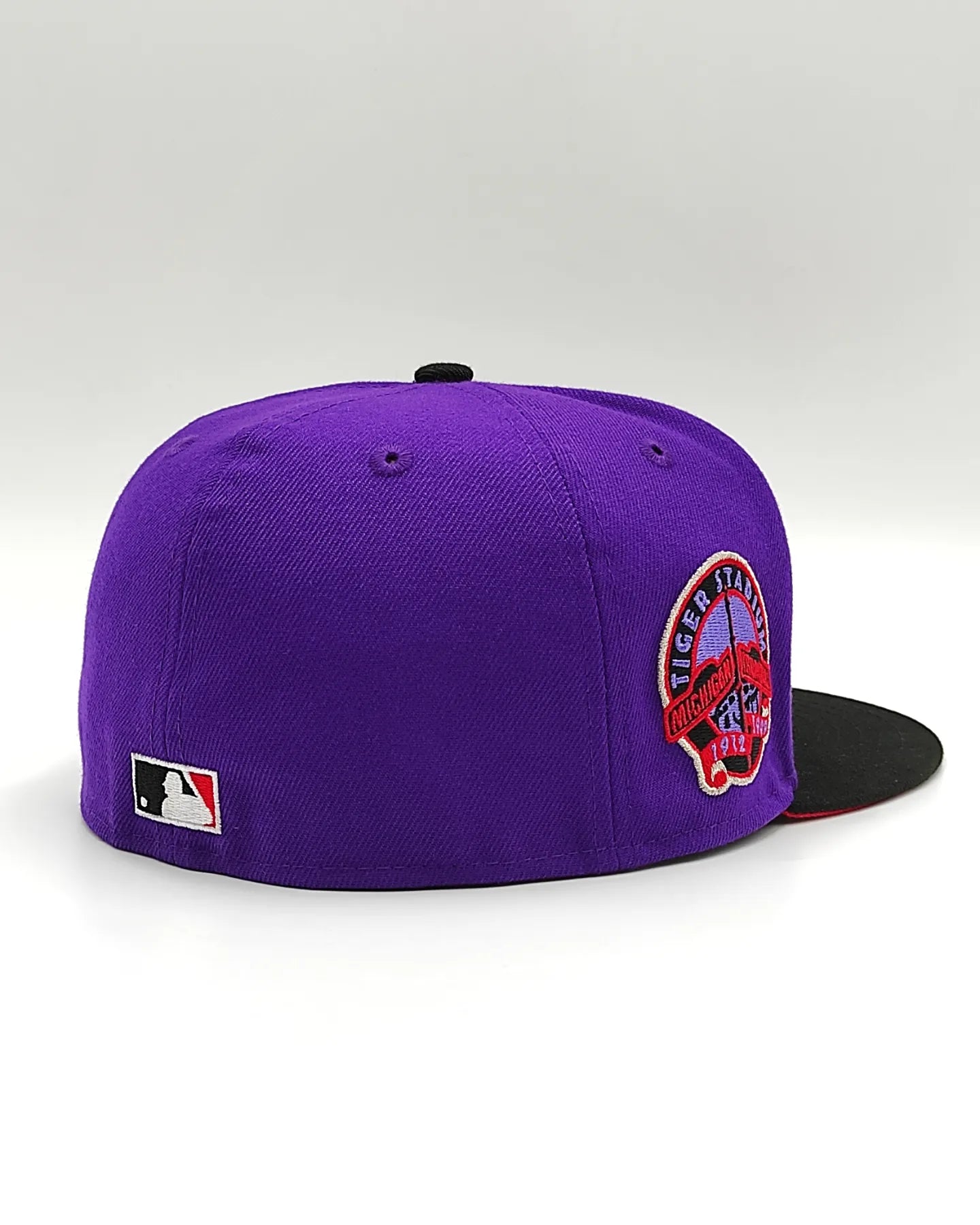 New Era 59fifty t-dot detroit tigers stadium patch hat - purple, black, red