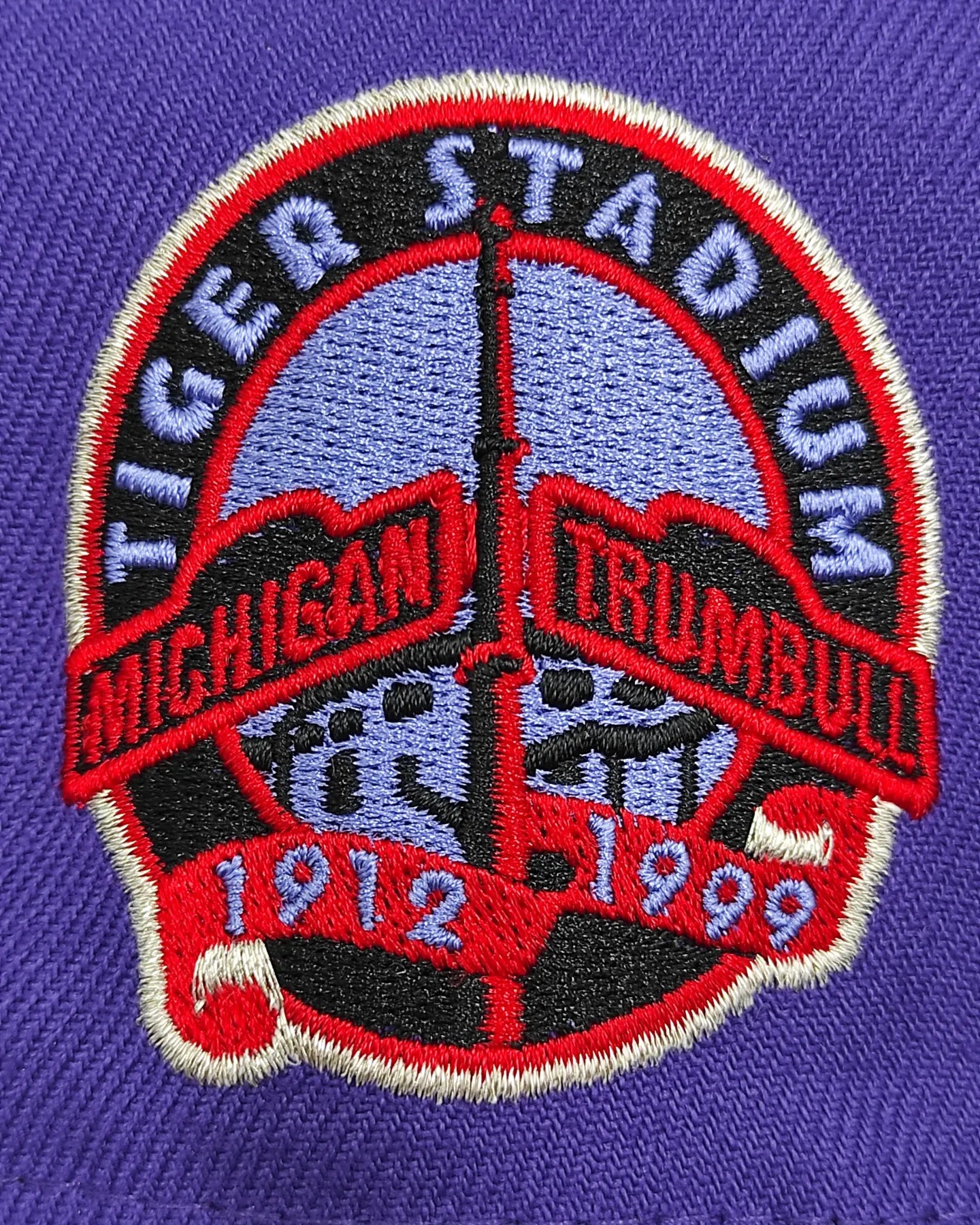 New Era 59fifty t-dot detroit tigers stadium patch hat - purple, black, red