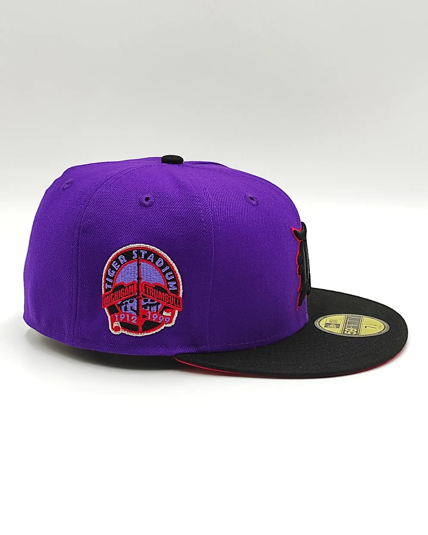 New Era 59fifty t-dot detroit tigers stadium patch hat - purple, black, red