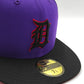 New Era 59fifty t-dot detroit tigers stadium patch hat - purple, black, red