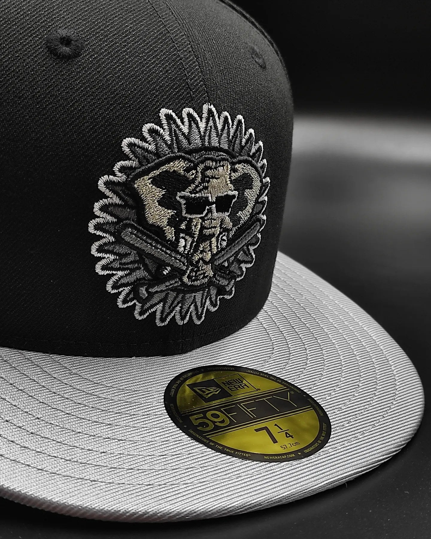 New Era 59Fifty Oakland Athletics 50th Anniversary Patch Alternate Hat - Black, Metallic Silver