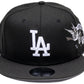 Los Angeles dodgers Gray Bottom City Art Side Patch New Era 9Fifty Snapback - Black