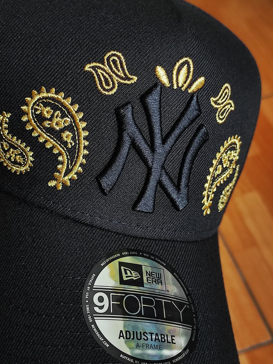 New era New York Yankees paisley BLACK 9FORTY A-FRAME HAT