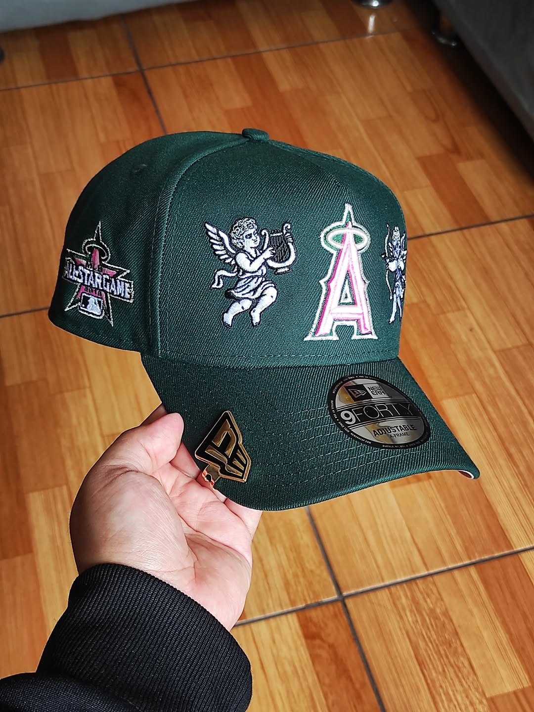 NewEra Anaheim ANGELS cupid 🏹 dark Green 9FORTY A-FRAME SNAPBACK