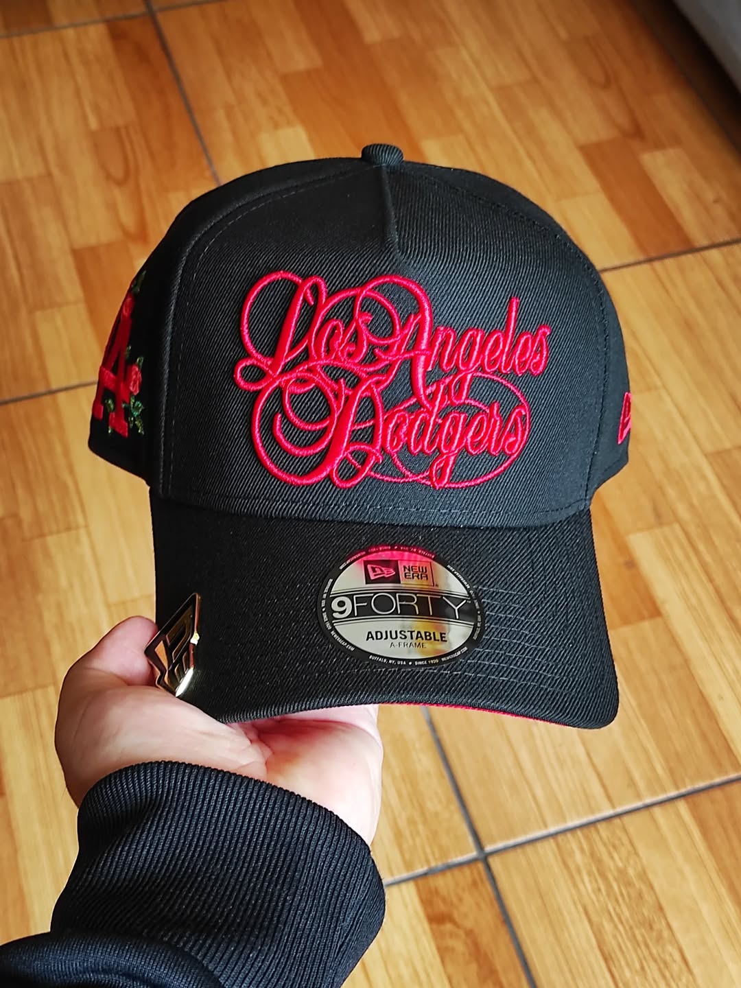 New Era Los Angeles Dodgers rose script 9Forty A Frame Snapback