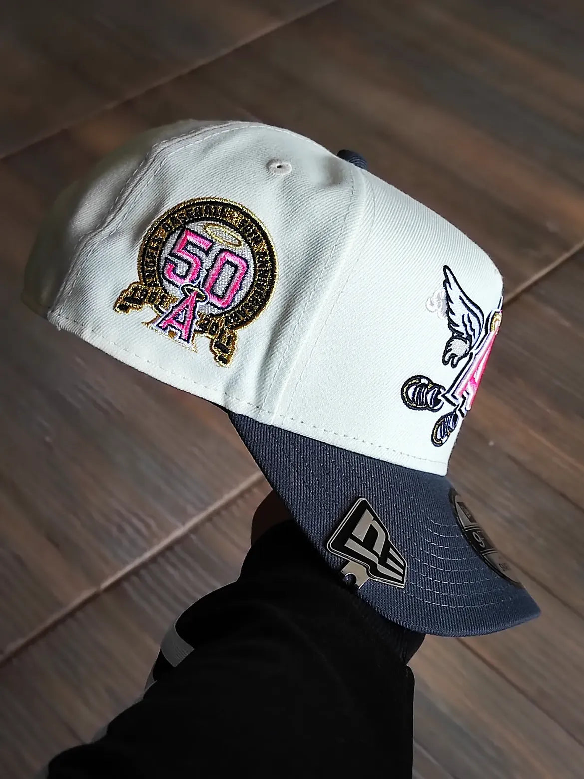 New Era Anaheim Angels 50th Anniversary Clouds Black Prime Edition 9Fifty aframe Hat