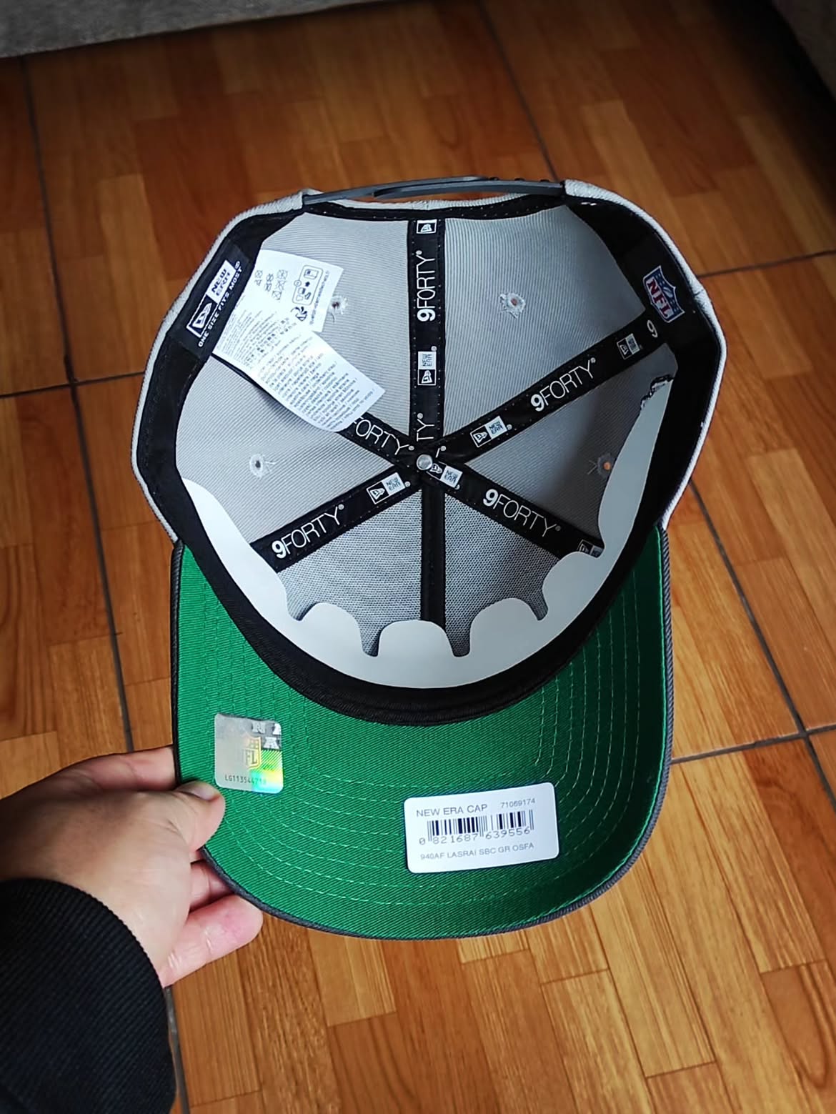 New Era Las Vegas Raiders Super Bowl Champions Gray Two Tone Edition 9Forty A Frame Snapback Hat
