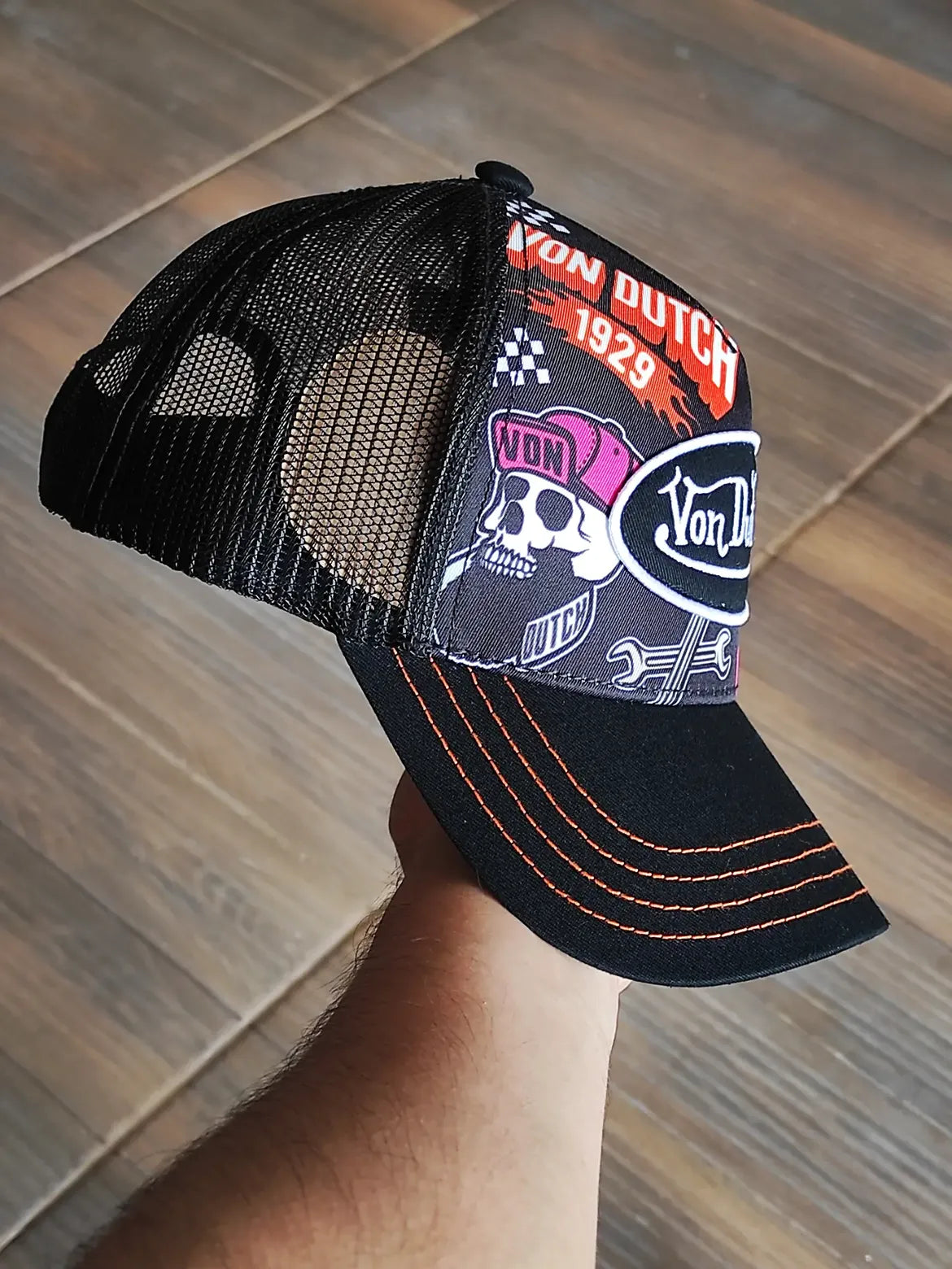 Gorra Vondutch trucker multicolor negra