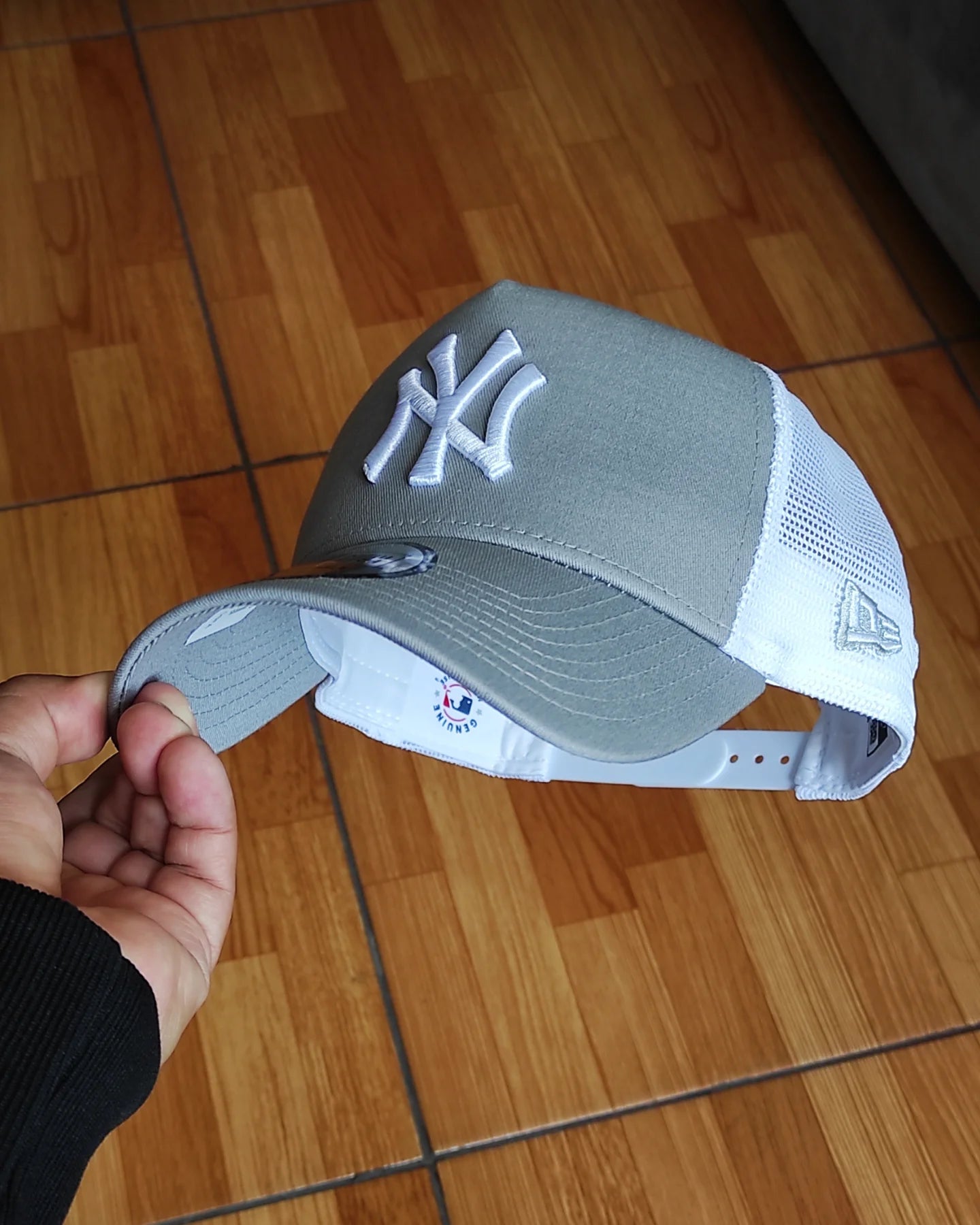 New Era Los New York Yankees plomo white Trucker a-frame
