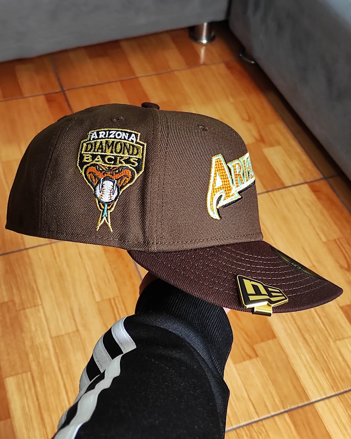 New Era 59 Fifty Arizona Diamondbacks Fields inaugural patch brown