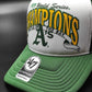 47brand oakland athletics bcptn world series dark green foam champ offside trucker snapback hat