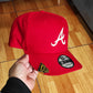 Atlanta Braves Gray Bottom City Art Side Patch New Era 9Fifty Snapback - Red
