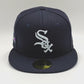 New Era 59fifty silk icys chicago white sox 2005 world series patch hat - navy