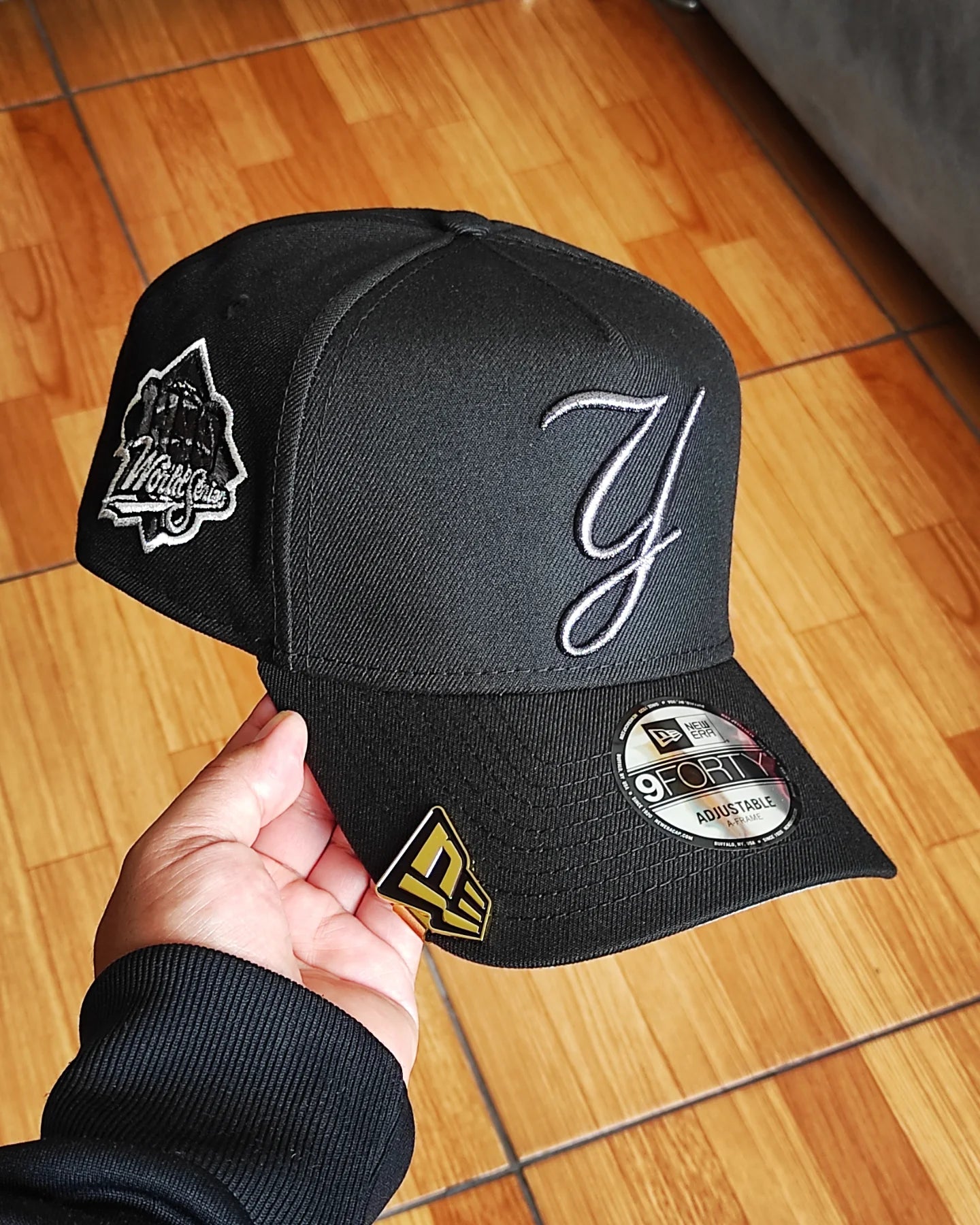 New Era New York Yankees World Series 1999 Liquid Titanium Black Edition 9Forty A Frame Snapback
