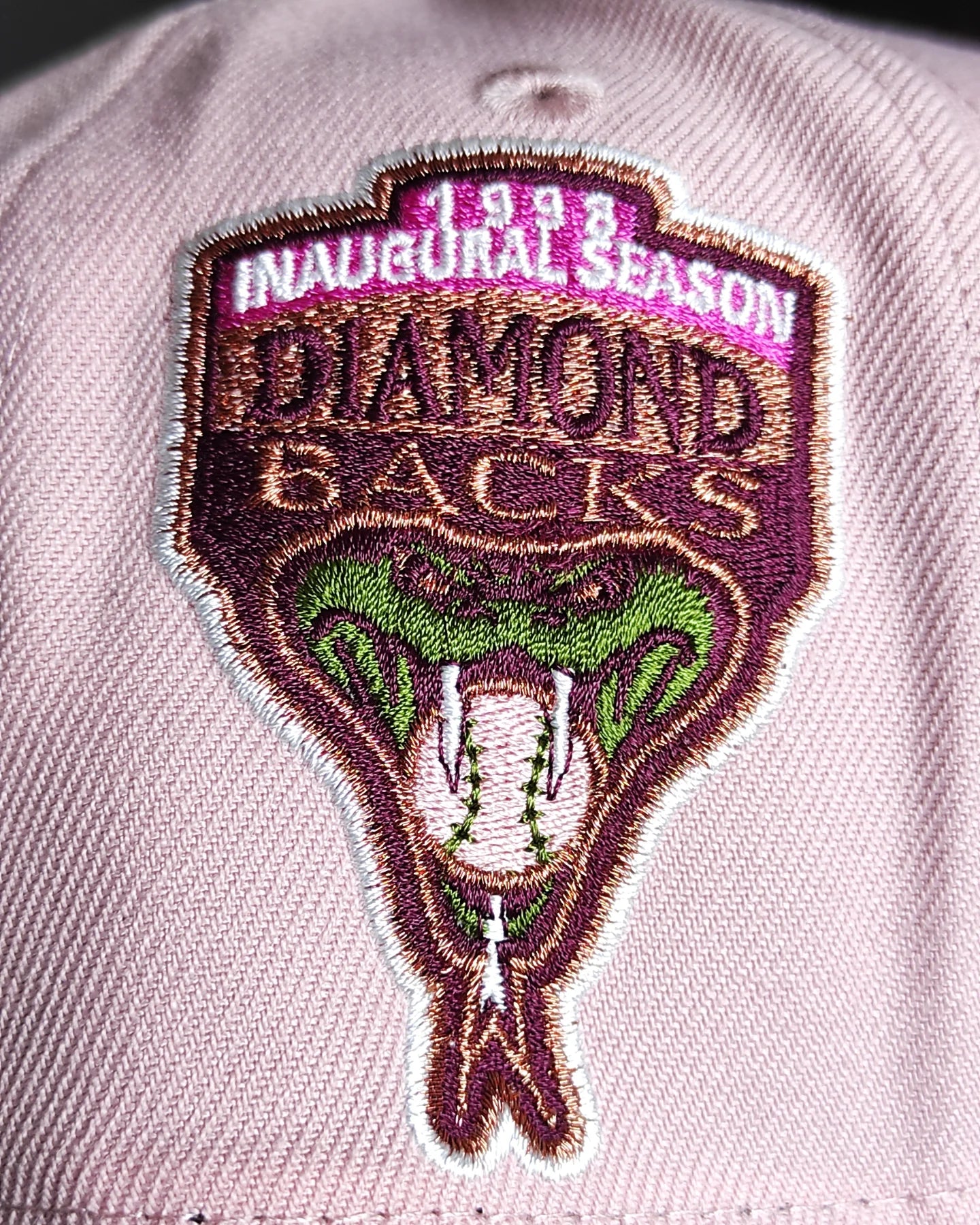 New Era Arizona diamondbacks 1998 inaugural season pink Brown 9 FORTY A Frame snapback🍨