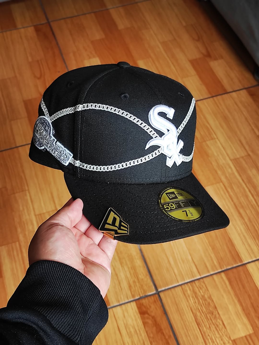 New Era White sox chain✨️ wrap black 59FIFTY Fitted