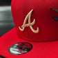 Atlanta Braves Gray Bottom City Art Side Patch New Era 9Fifty Snapback - Red
