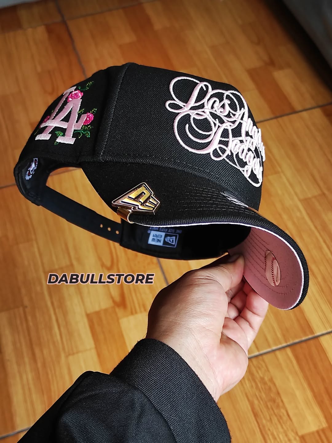 New Era Los Angeles Dodgers Script Black Pink Edition 9Forty A Frame Snapback Hat