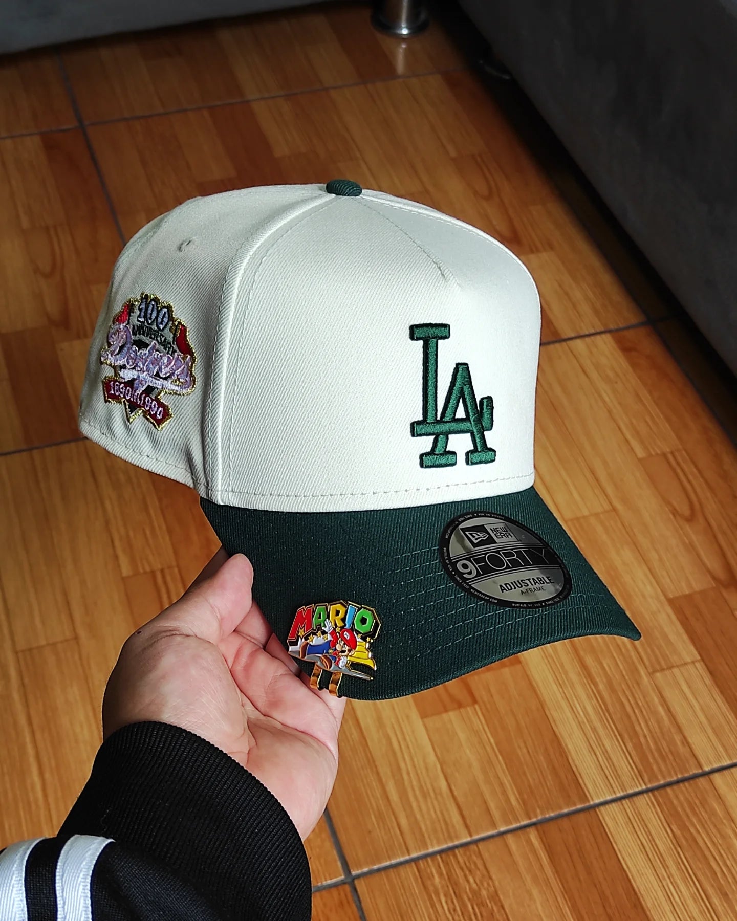 New Era Los Angeles Dodgers 100 th aniversario chromw dark green 9Forty Snapback Hat
