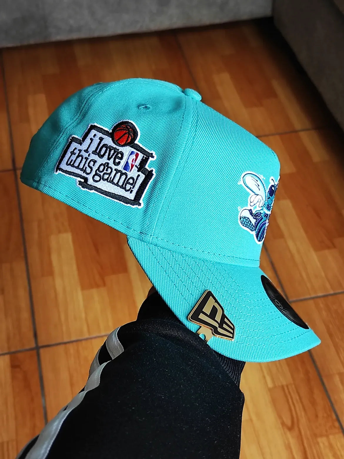 New Era Charlotte Hornets Love this Game Teal Prime Edition 9Forty A Frame Snapback Hat