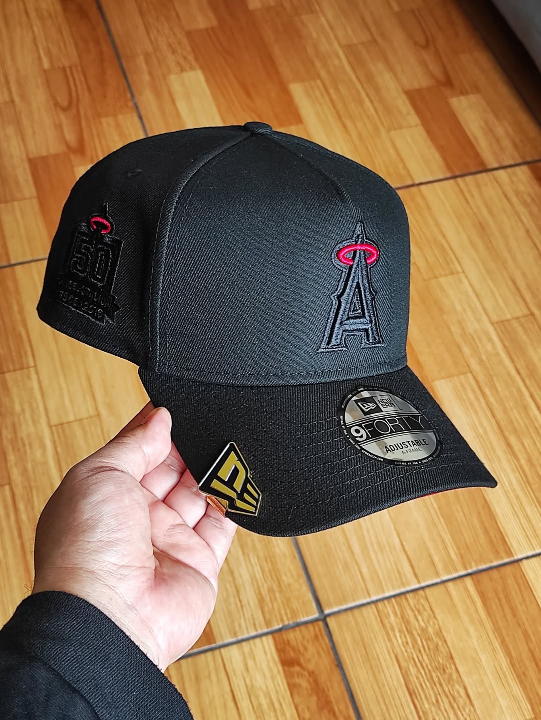 New era Anaheim Angels 50th aniversario black red 9FORTY A-FRAME Snapback