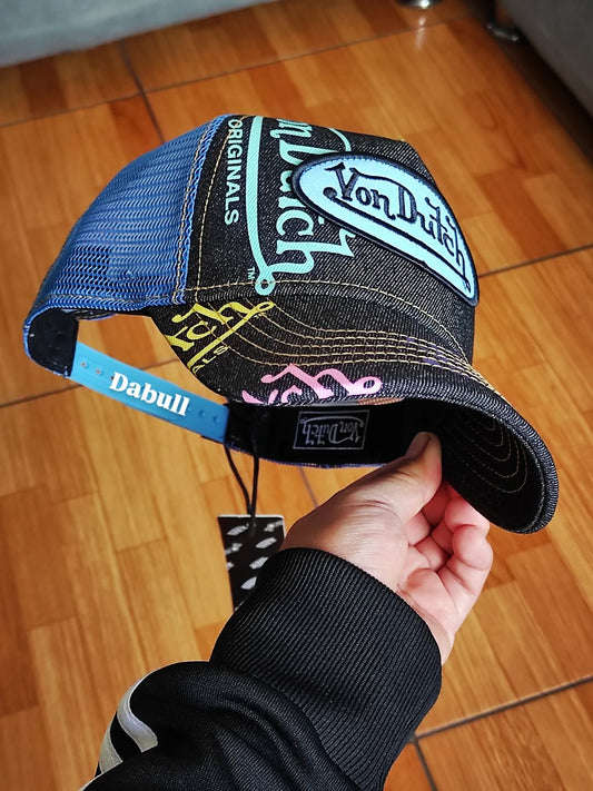 Gorra Con Dutch denim multilogo Trucker