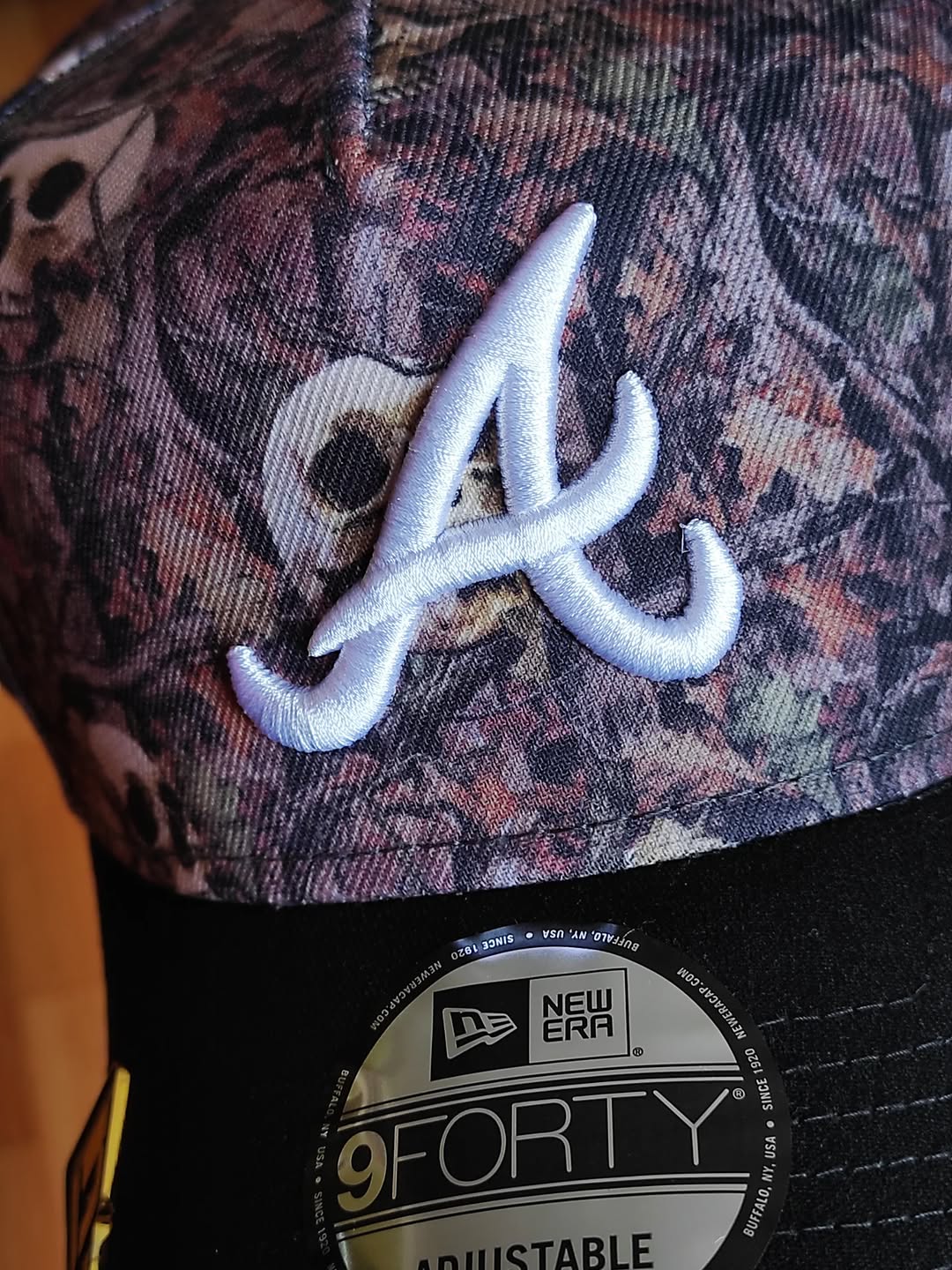 New era Atlanta Braves SKULL ☠️ 9FORTY A-FRAME hat