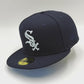 New Era 59fifty silk icys chicago white sox 2005 world series patch hat - navy
