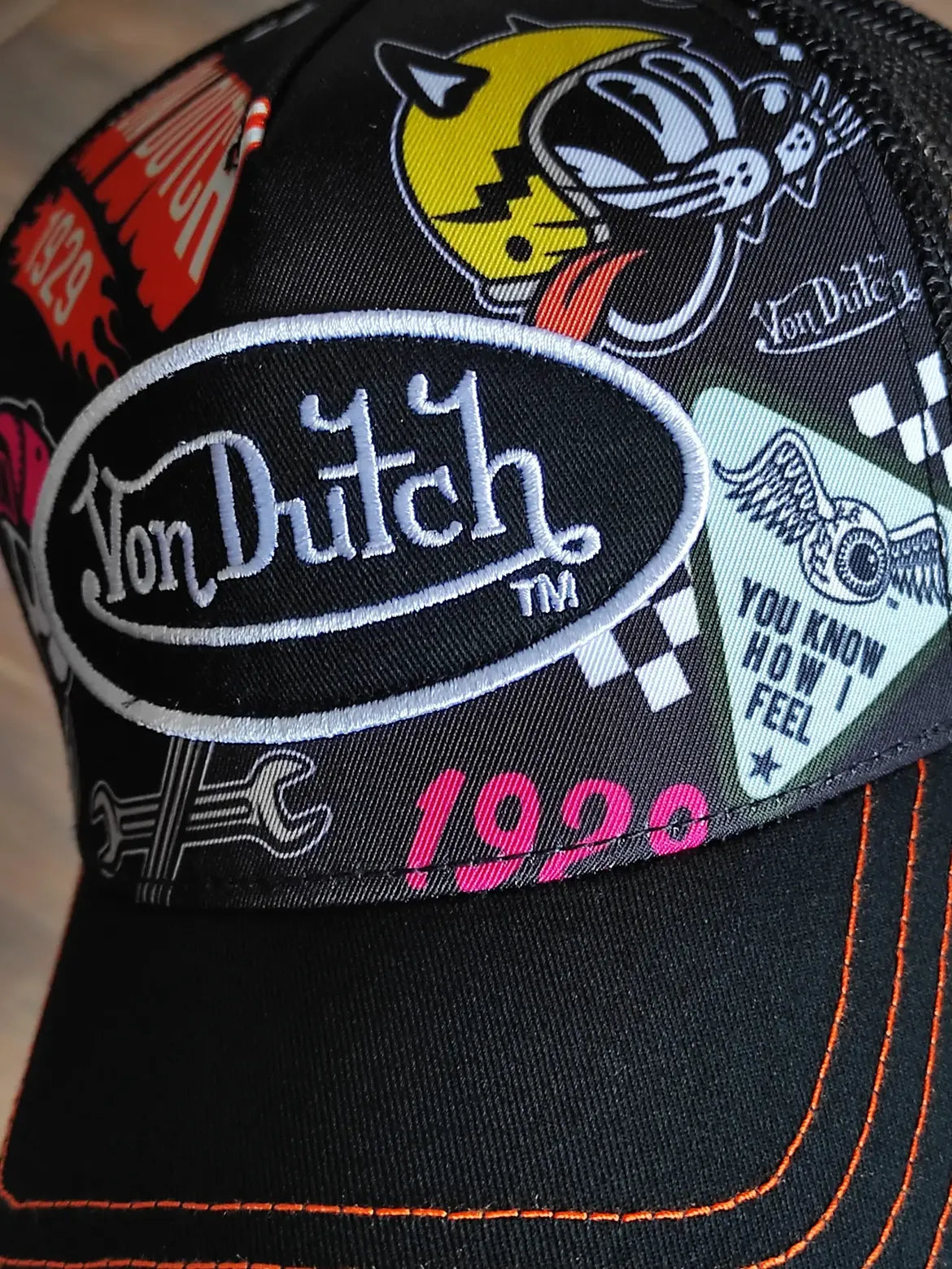 Gorra Vondutch trucker multicolor negra