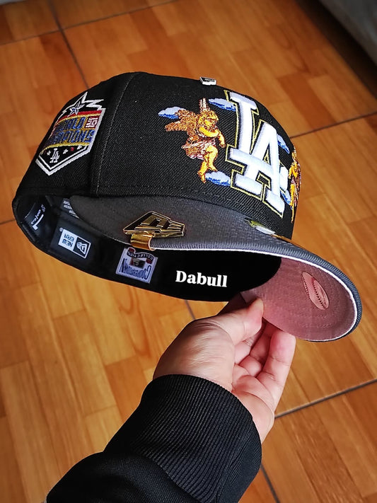 LOS ANGELES DODGERS MLB BLACK GRAPHITE TWO TONE PINK UV / NEW ERA 59FIFTY CAP