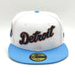 Opening Day Tigers New Era 59FIFTY White & Radiant Blue Hat Green Botton