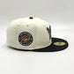 Off White Pittsburgh Pirates Black Visor Gray Bottom Three Rivers Stadium Side Patch New Era 59Fifty Fitted