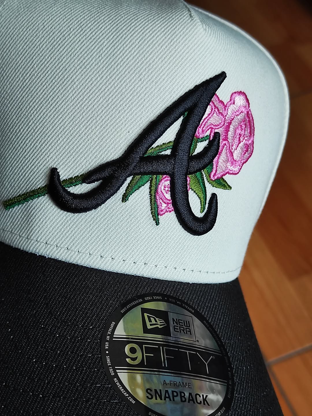 9FIFTY A-Frame Atlanta braves Chrome Black Snapback New era