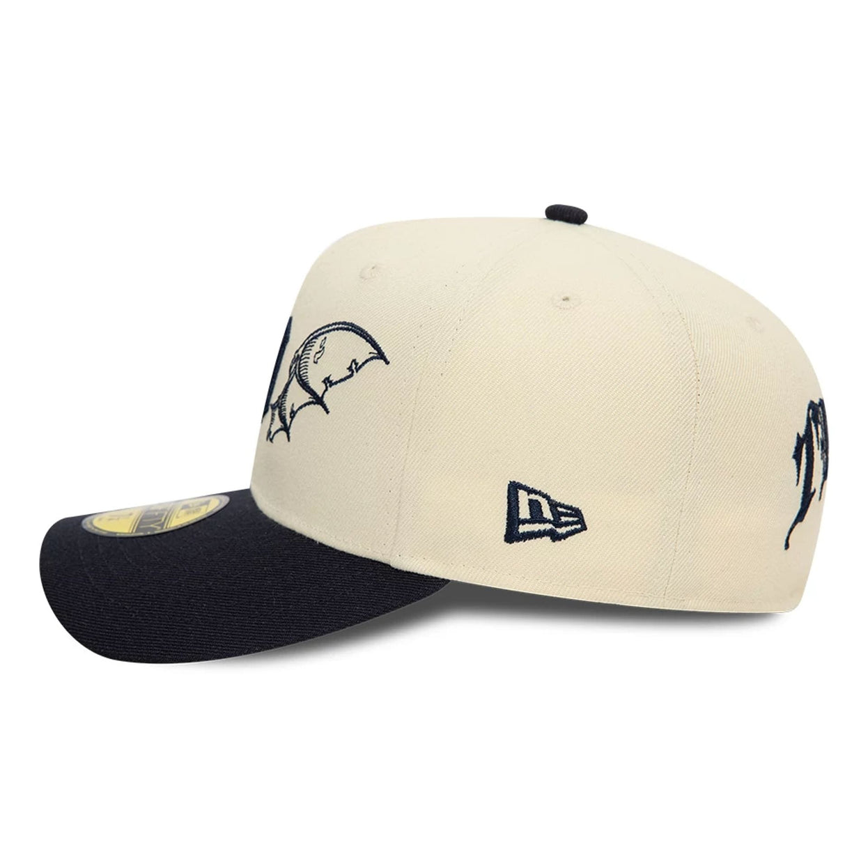 Detroit Tigers MLB Team Wings 59FIFTY Fitted Cap Light Beige