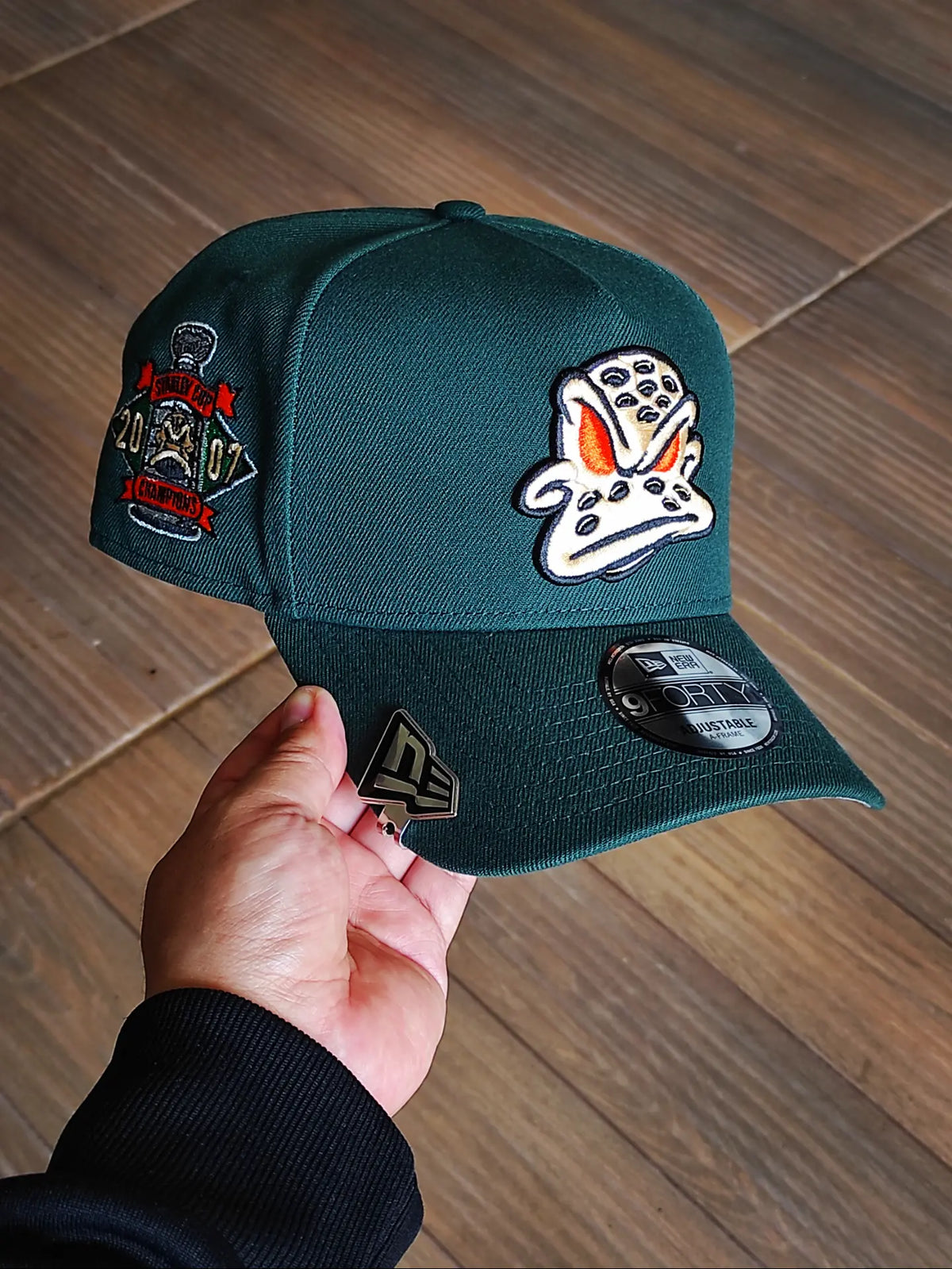 New Era Anaheim Ducks Stanley Cup 2007 Dark Green Prime Edition 9Forty A Frame Snapback Hat