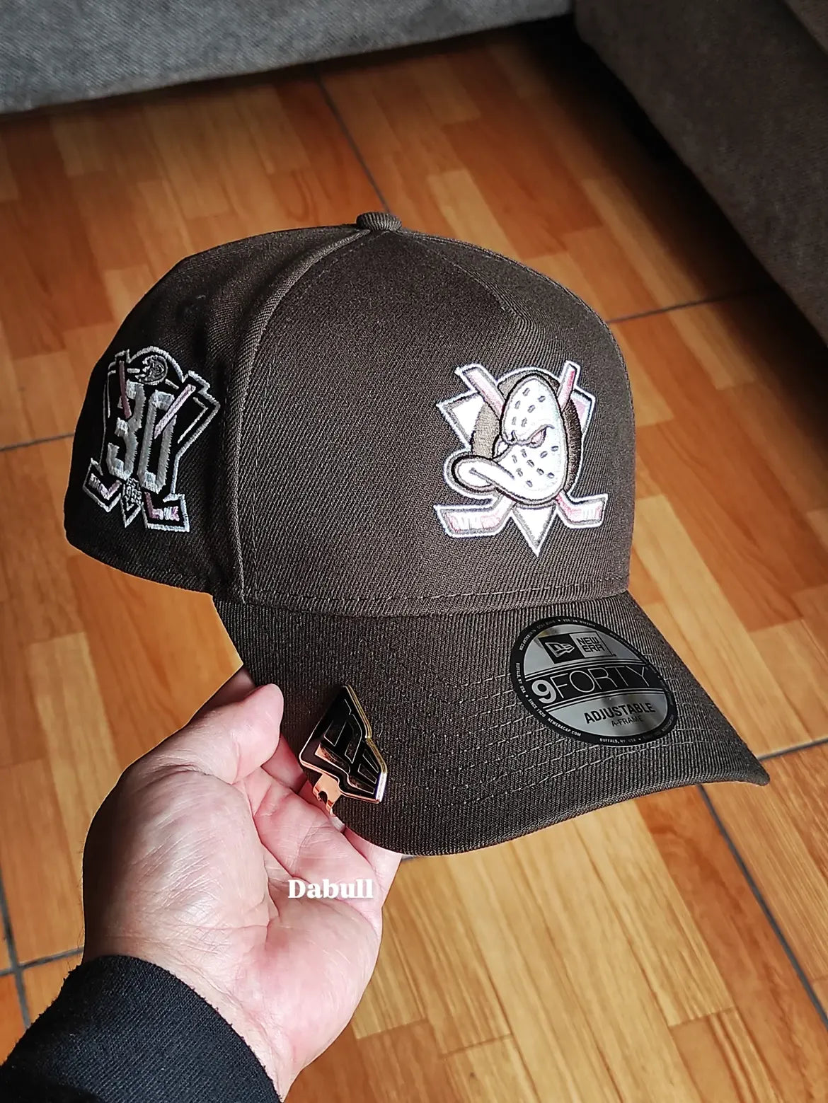 New era Anaheim ducks 30 TH aniversario Brown Forty A-frame Snapback