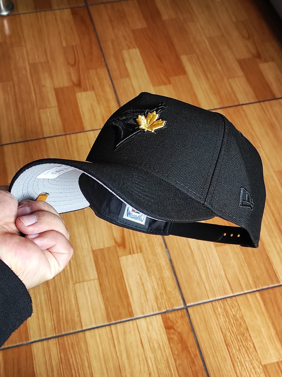 New Era Toronto Blue Jays 40th Season Black Gold 9Forty A Frame Snapback Hat