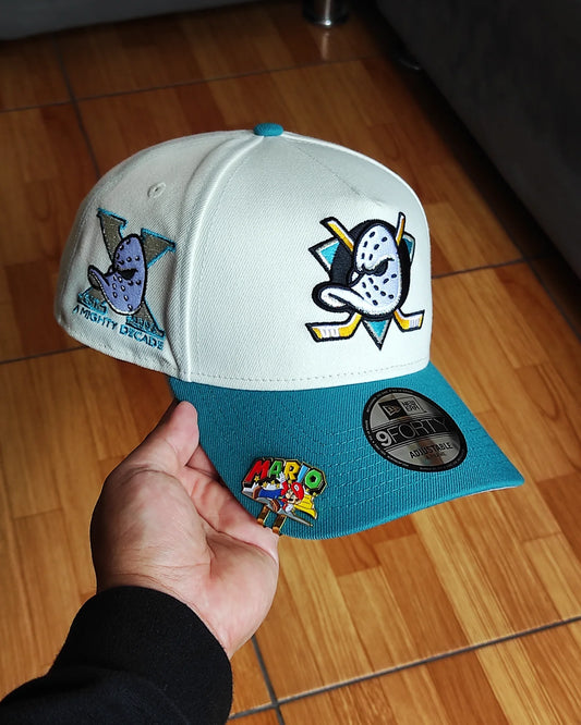 New Era Anaheim Ducks 10th aniversario Chrome aqua 🌊 two Tone 9 FORTY A-FRAME