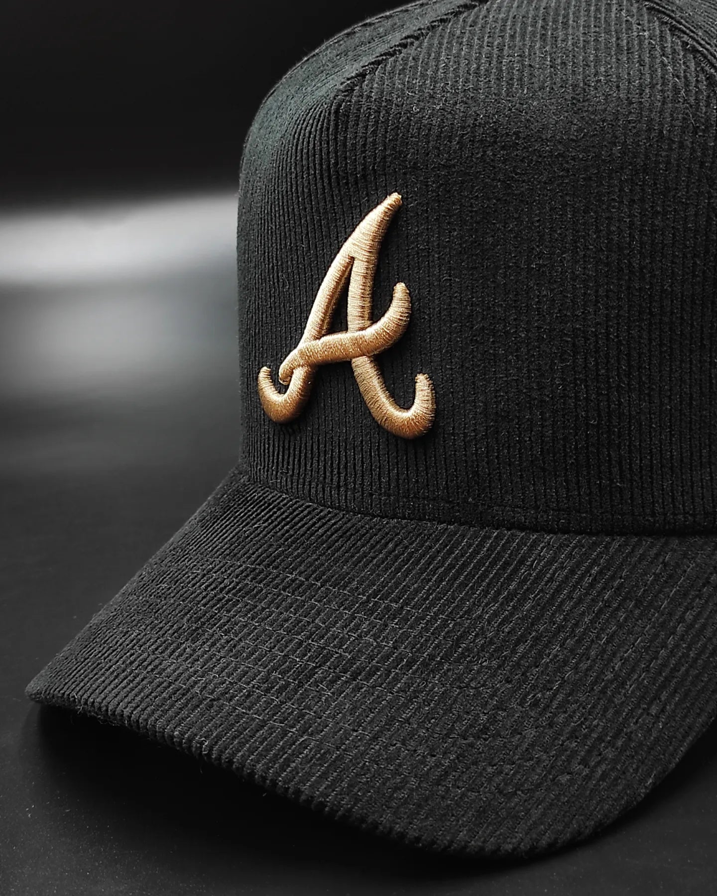 New Era Atlanta braves"Corduroy Black" 9 Forty A-FRAME snapback