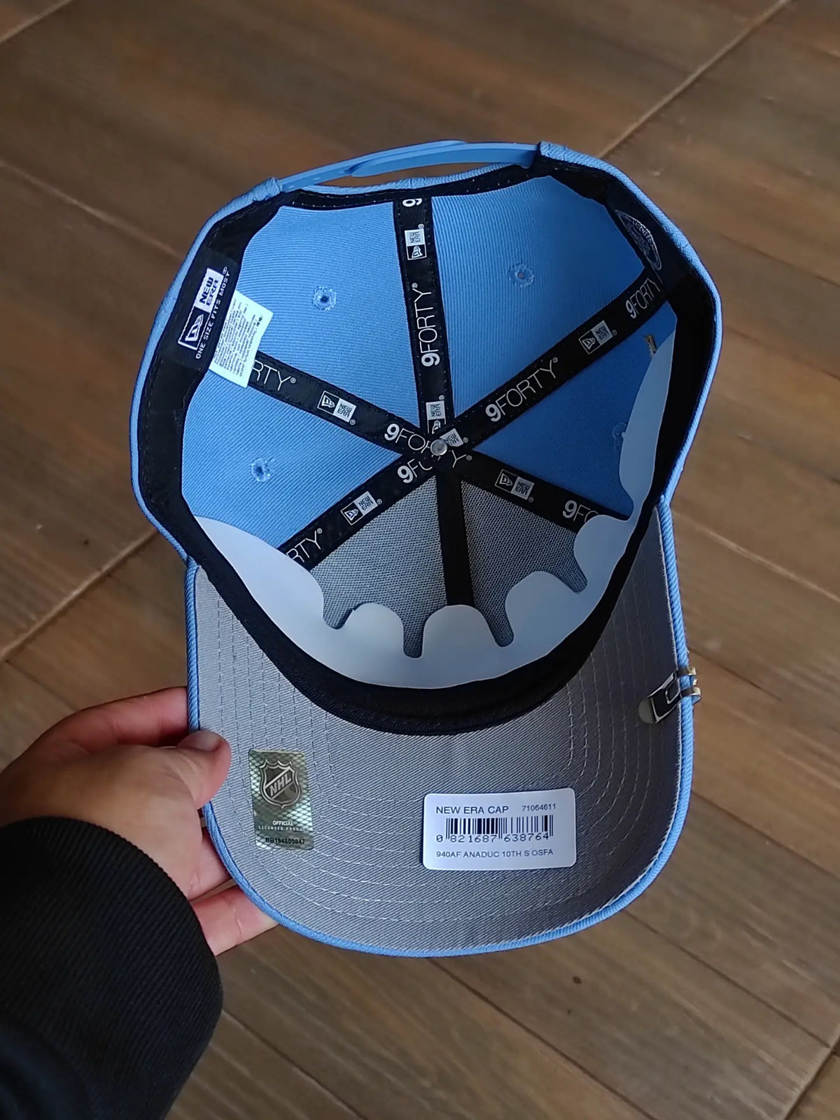 New Era Anaheim Ducks 10th Anniversary Sky Blue Prime Edition 9Forty A Frame Snapback Hat