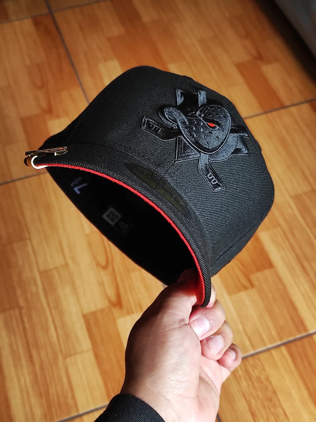 New Era Anaheim Ducks 30th Anniversary Blackout Orange Laser Prime Edition 59Fifty Fitted Hat