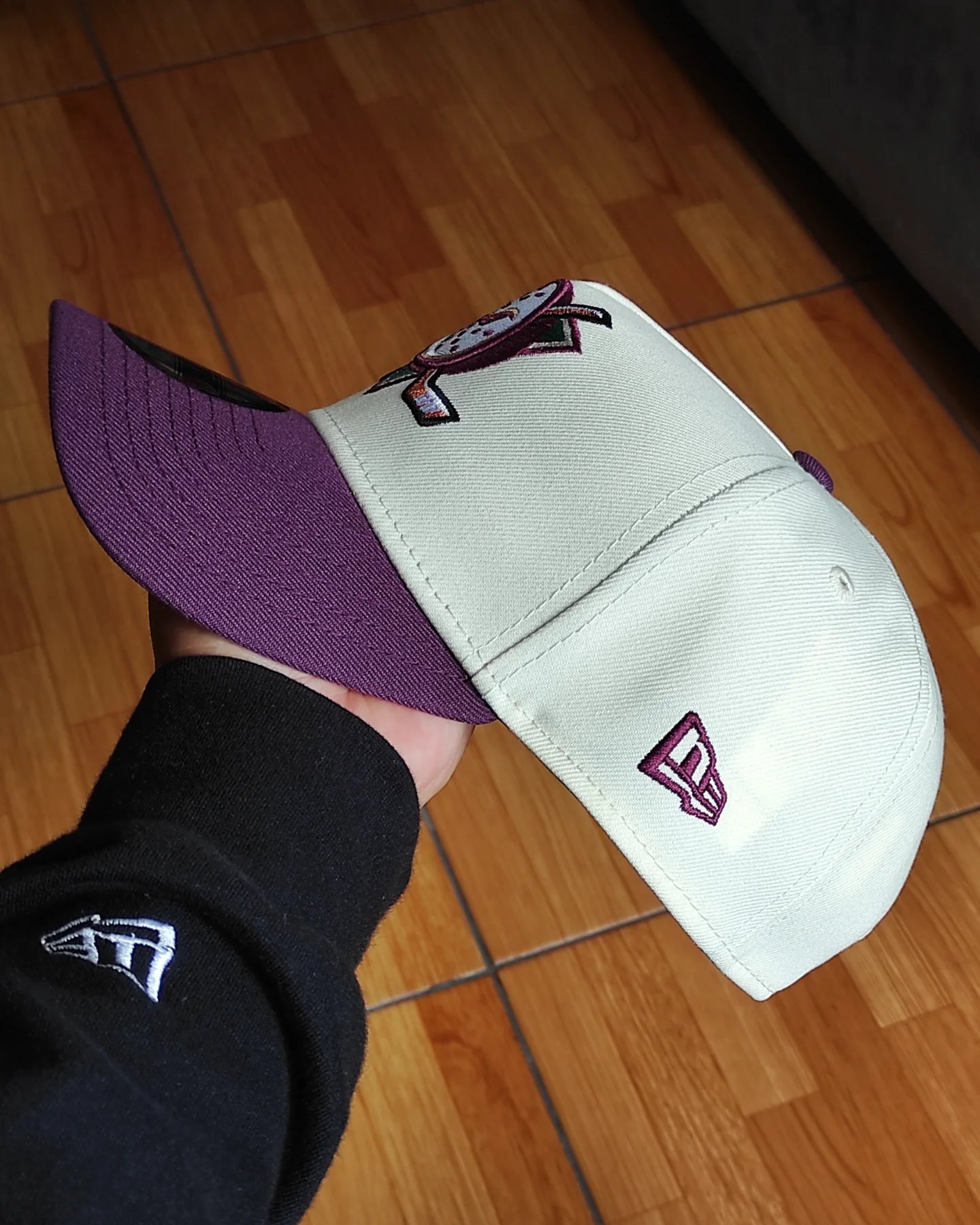 New Era Anaheim Ducks Chrome Plum Two Tone Edition 9Forty A Frame Snapback Hat