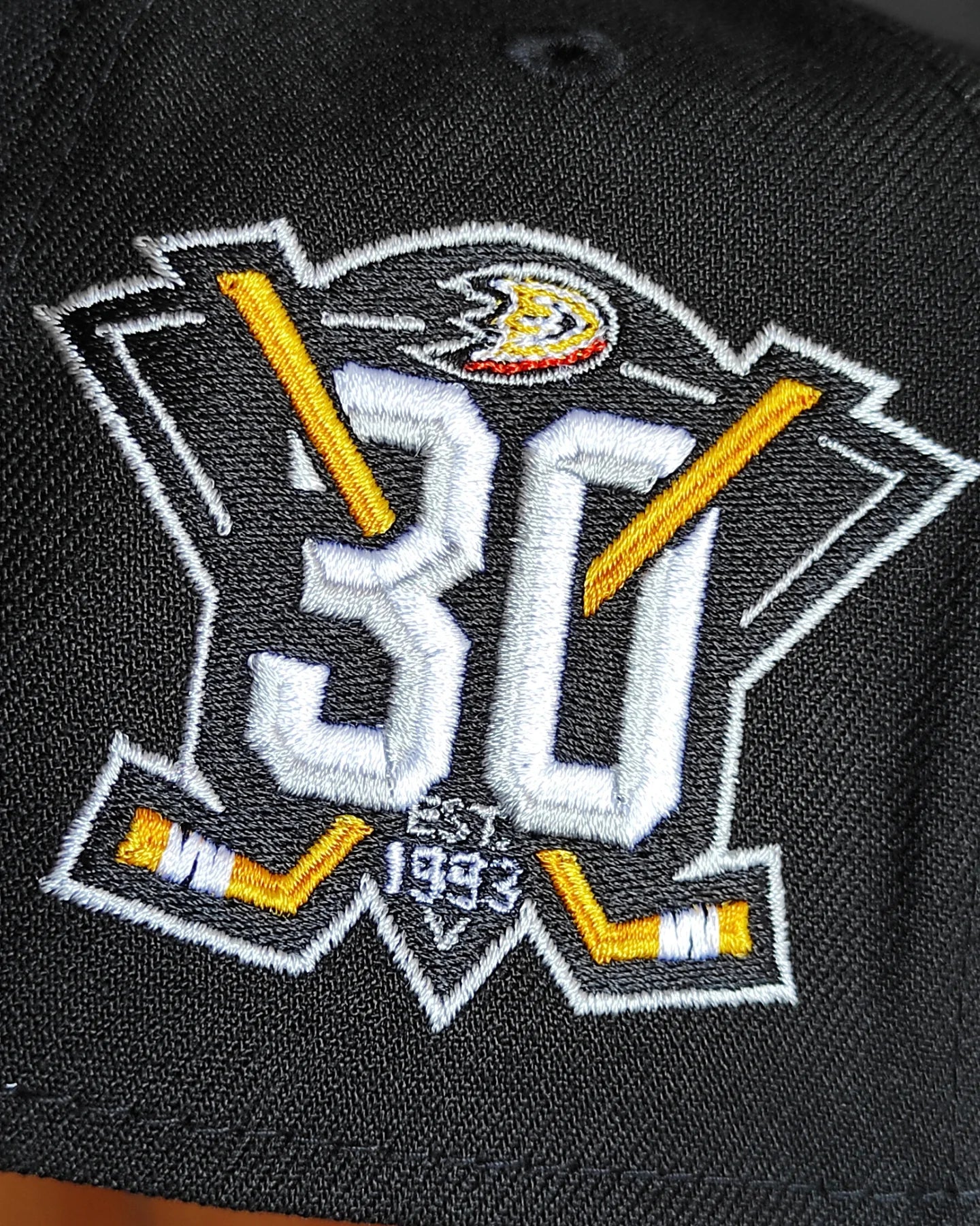 New Era Anaheim Ducks 30th Anniversary Black Classic 9Forty A Frame Snapback