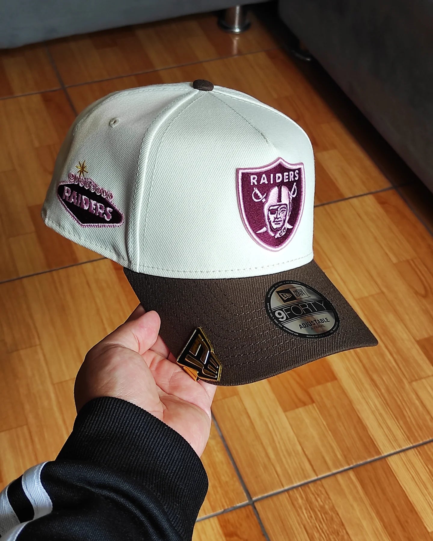 New Era las Vegas Raiders two tone Brown pink 9forty A-FRAME