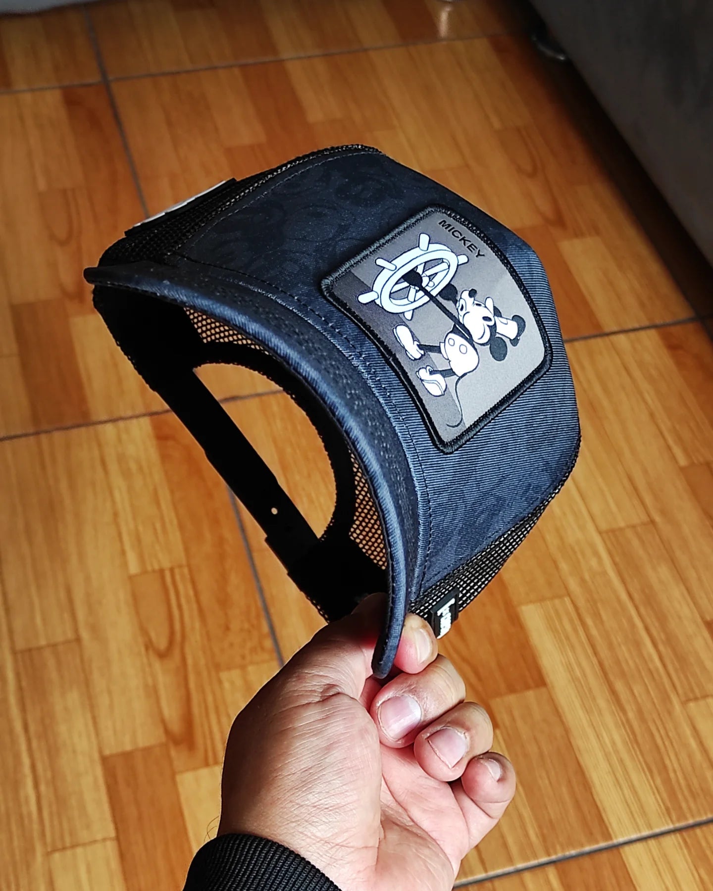 Capslab Disney Mickey Mouse Black Grey Trucker Snapback Hat