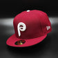 New Era Philadelphia Phillies   Retro Fitted - Cardinal, White