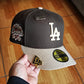 New Era 59fifty mlb los angeles dodgers 100th anniversary two tone / scarlet uv fitted cap