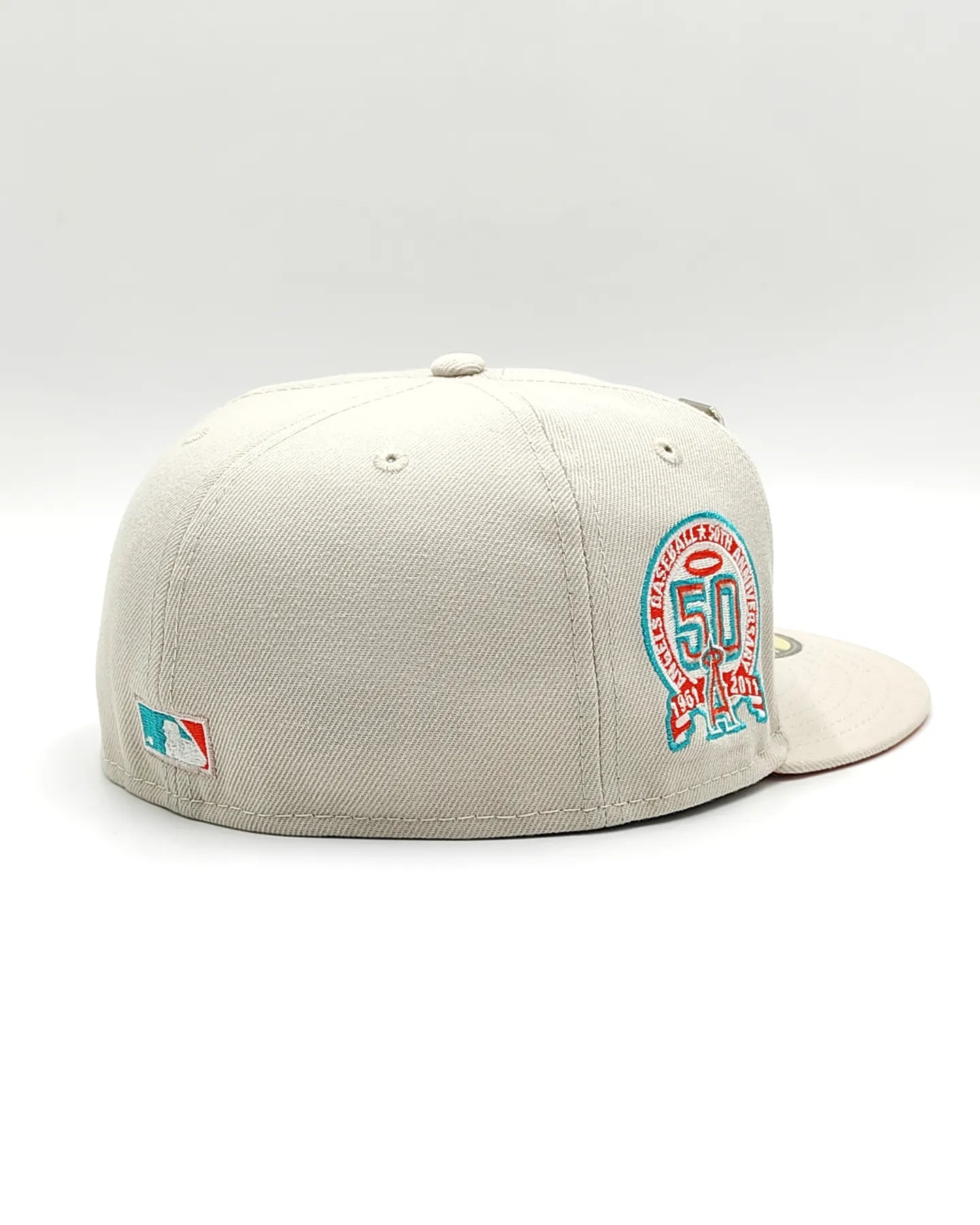 New Era California Angels Orange Fury Collection 50th Season Fitted Hat