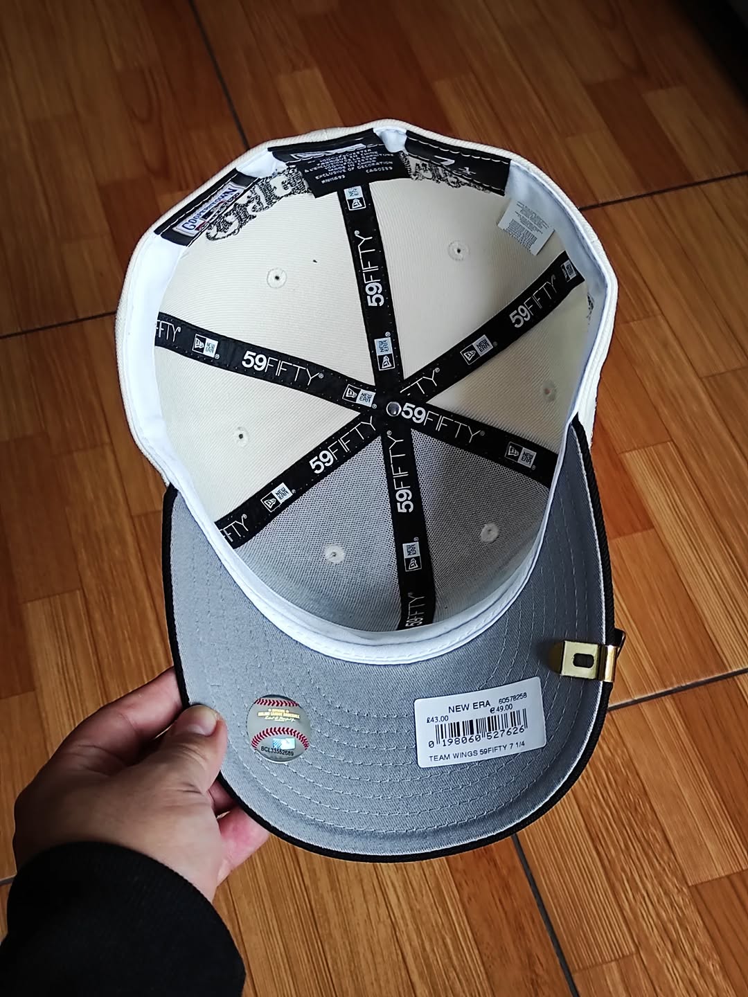 Pittsburgh Pirates MLB Team Wings 59FIFTY Fitted Light Beige Cap