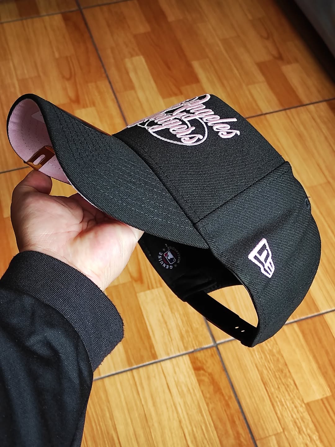 New Era Los Angeles Dodgers Script Black Pink Edition 9Forty A Frame Snapback Hat